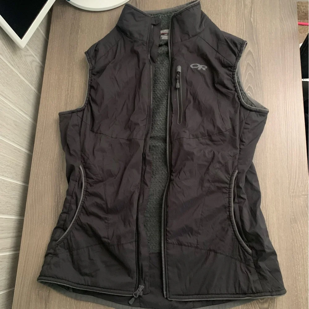 Outdoor Research Ascendant Vest S Black Fleece Wind Water Resistant Insulated